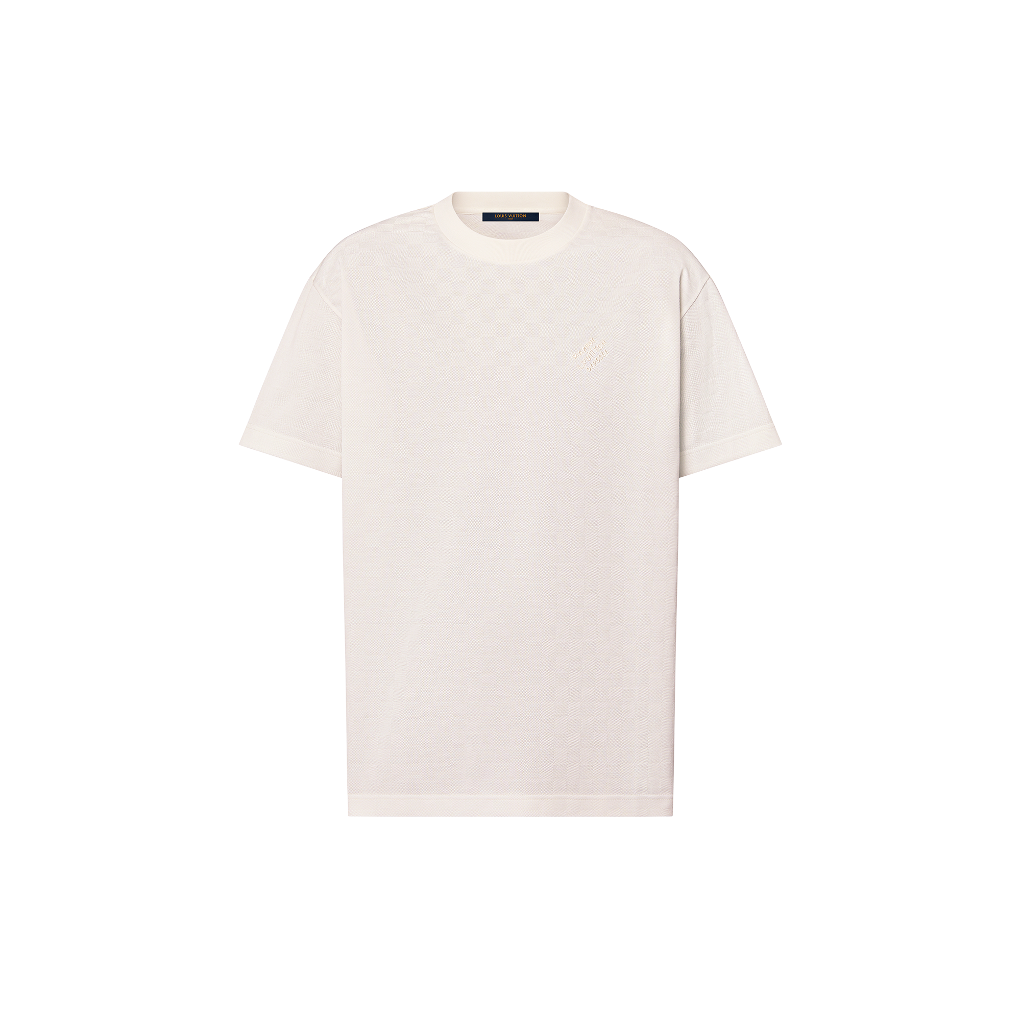 Damier Cotton Pique T-Shirt - Ready-to-Wear | LOUIS VUITTON